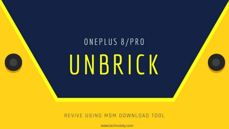 Unbrick OnePlus 8 or Pro
