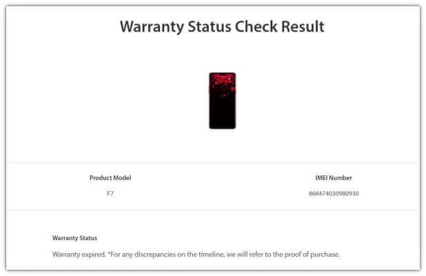 Check Oppo Warranty