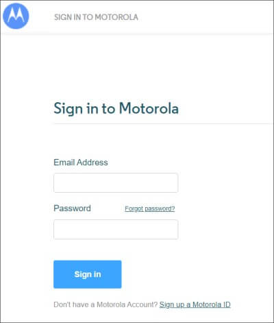 Motorola Account Signin
