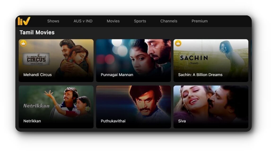 Tamil Hindi HD Movies Download On SonyLiv