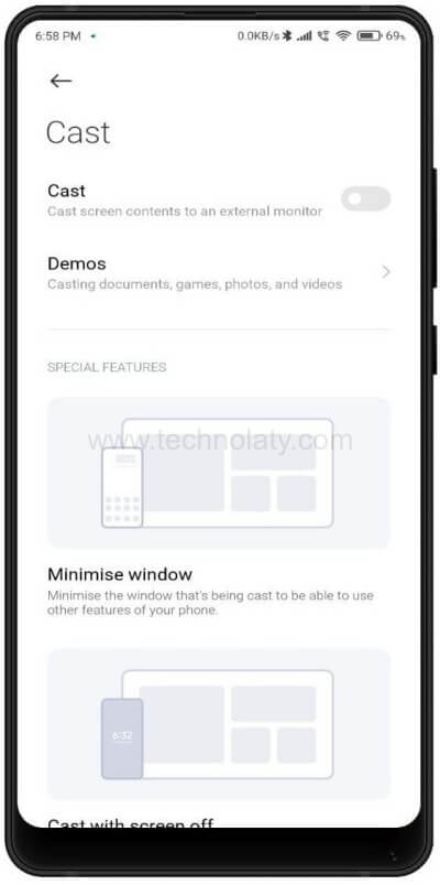 Casting feature in new miui 12.5